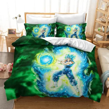 

Dragon Ball Z 3d Print bedding Set Children Cute Character Duvet Cover Set with Pillowcase Twin Full Queen King Bedclothes 02