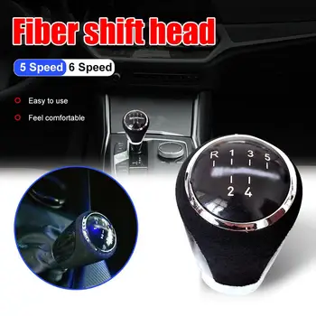 

1pc Black Gear Shift Knob PU Leather + PVC 5/6 Speed ​​Gear Shift Knob Auto Replacement Parts Fit for BMW E81 87 E46 E90 E91 E92