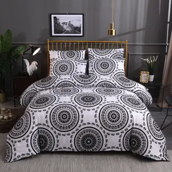 

Aggcual Bohemian bedding set luxury duvet ethnic mandala pattern bed cover set king size double printed home textile 3pcs be60