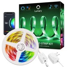 

Lumary Led Lights Strip 2M/3M(6.6FT) WiFi RGB+WW+CW Waterproof Strip Light Atmosphere Light Smart Dimmable