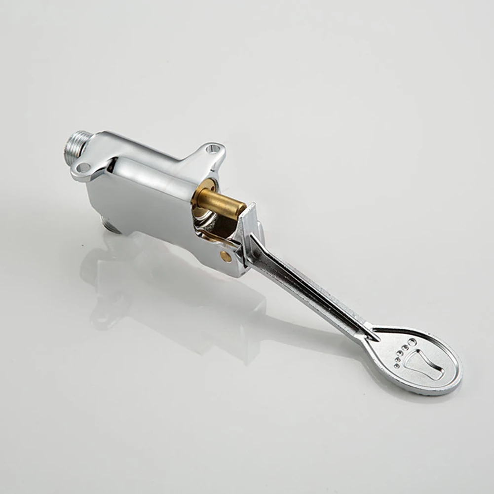 Floor Foot Pedal Control Switch Tap Valve Faucet Basin Single Cold Water Pedal Valve