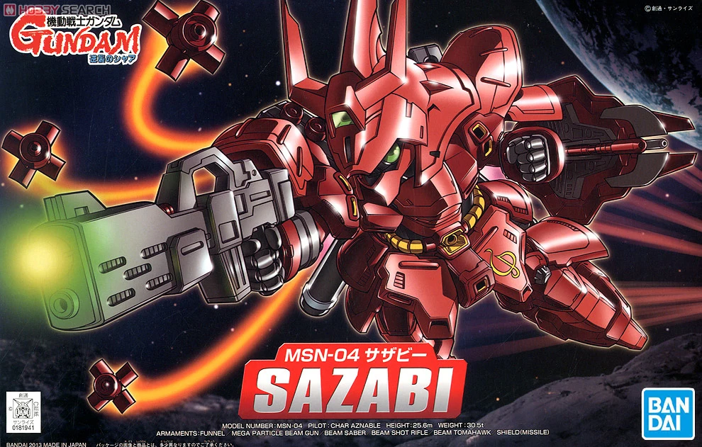 BANDAI GUNDAM SD BB MSN-04 Sazabi Gundam Модель Детская сборка робот аниме экшн-Фигурки игрушки |