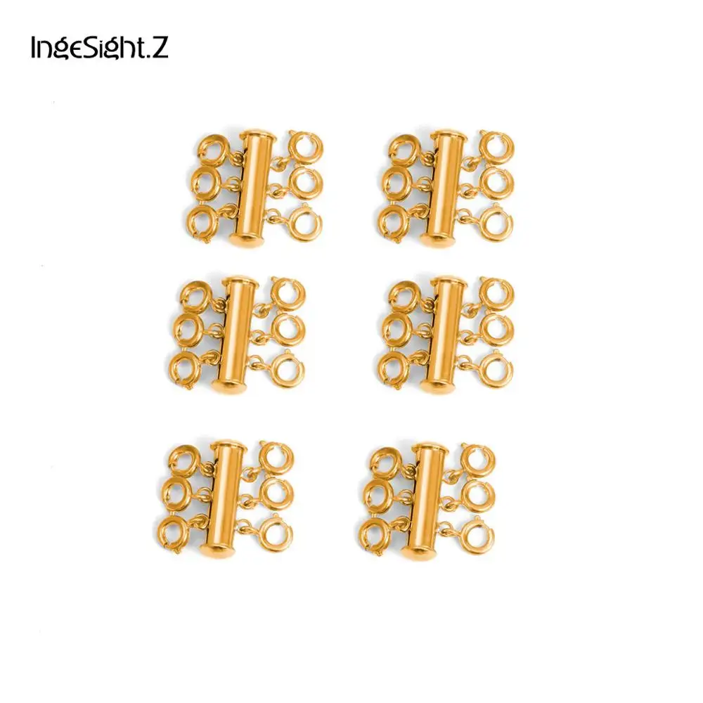 

6Pcs/Lot Connectors With Lobster Clasps for DIY Multi Layer Necklace Jewelry Making Connector Jewelry Findings Accessories Gift