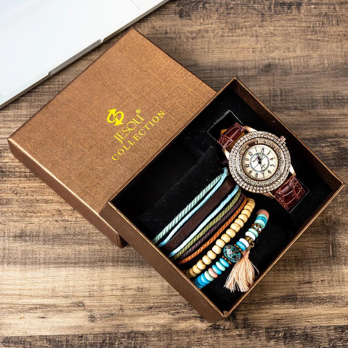 

New Products Product Arrival Creative-Men Gift Set Exquisite Packaging Watch + Bracelet Set Creative Packaged Combination