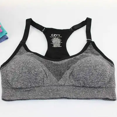 Fitness Sports Bra Activewear For Women Running Yoga Bra Push Up Sport Bra Top Athletic Vest Yoga Top Padded Brassiere Sport Top - Color: Black