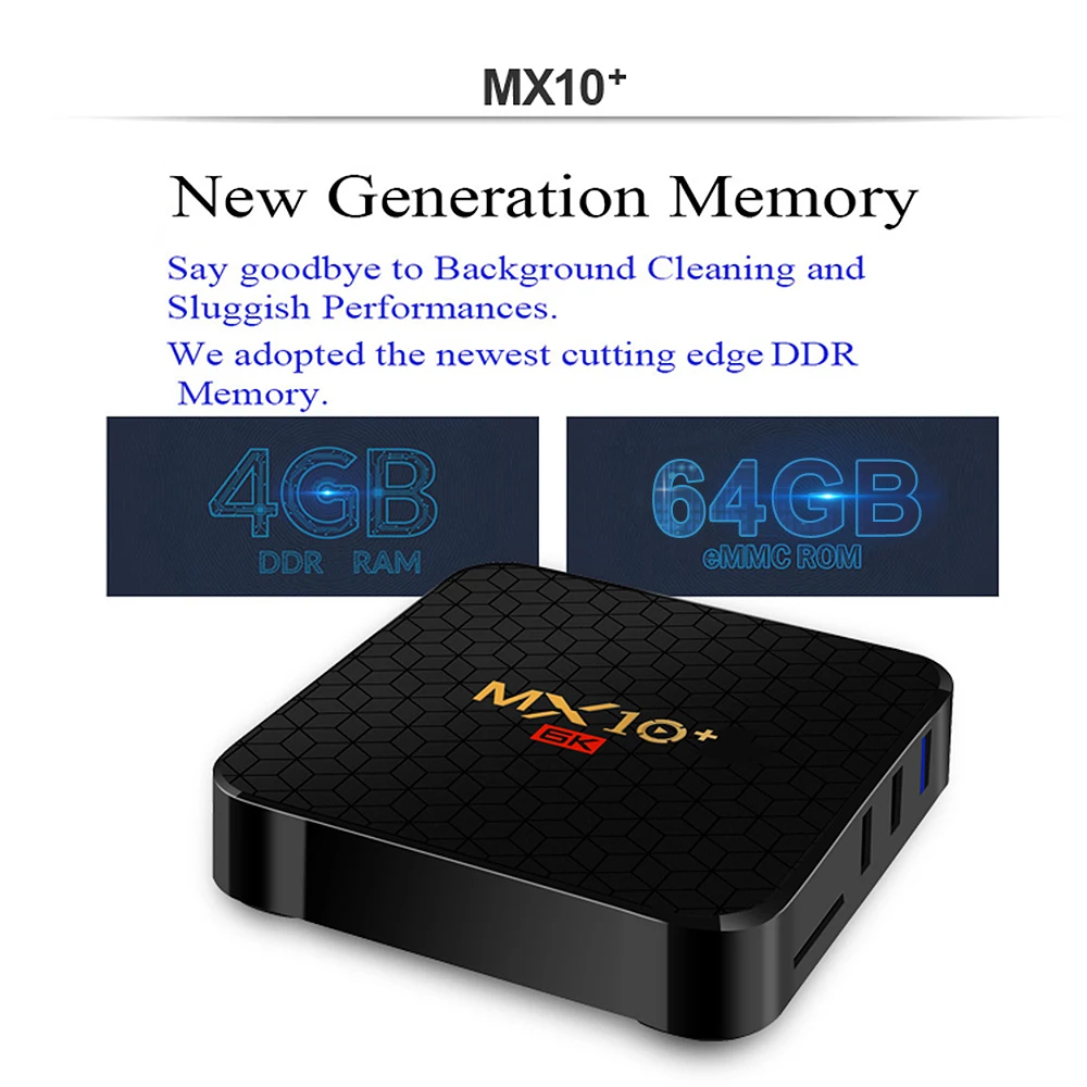 MX10 Plus android tv box android 9,0 Allwinner H6 UHD 4K медиаплеер 6K декодирование изображения 64GB 32GB 2,4G 5G WiFi BOX Bluetooth 4,0