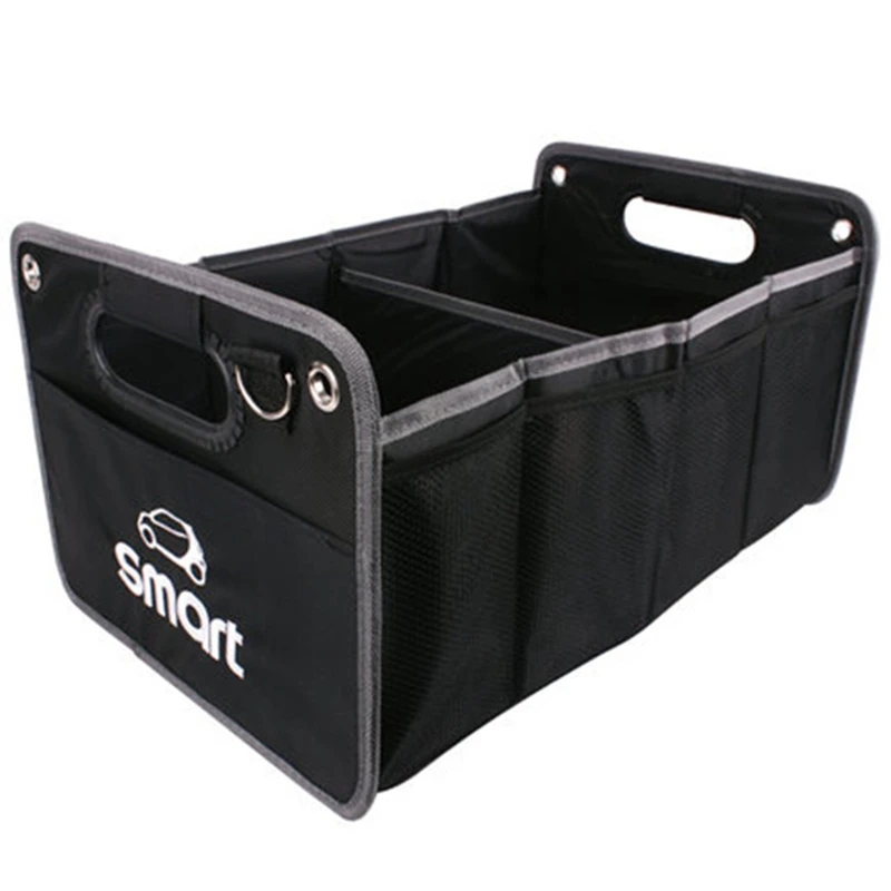 Для Smart 450 451 453 Fortwo Forfour автомобильный аксессуар с логотипом, Сетчатая Сумка, складная черная сумка для хранения, сумка из ткани Оксфорд, сумка для хранения