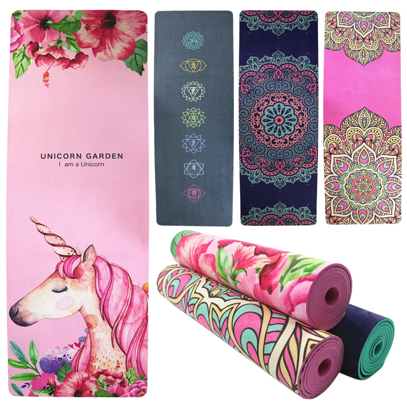 

5.5mm Natural TPE Suede YOGA MAT Heathyoga PRO Yoga Mat Slip-resistant Comfortable Fitness Mats for Gym Travel Esterilla Pilates