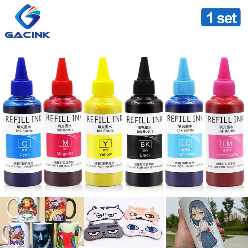 Красящие сублимационные чернила GACINK 100 мл 98 для Epson Artisan 600 700 710 725 730 800 810 835 837 6