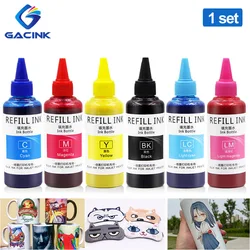 GACINK – encre de Sublimation, pour Epson L210 L220 L355 L365 L1300 L1455 L3050 L3060 L805 L850 L810 L805 L800 L1800, 6 couleurs, 100ML 
