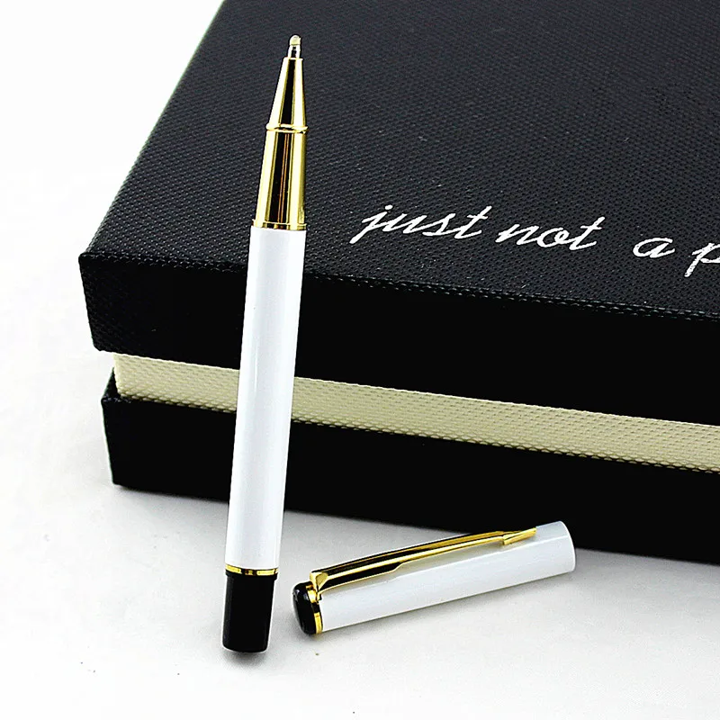 BAOER 801 черный, серебристый цвет Бизнес ролика металла шариковая ручка 0,5 мм СИБ золотой клип Ручка-роллер Офис Школьные принадлежности