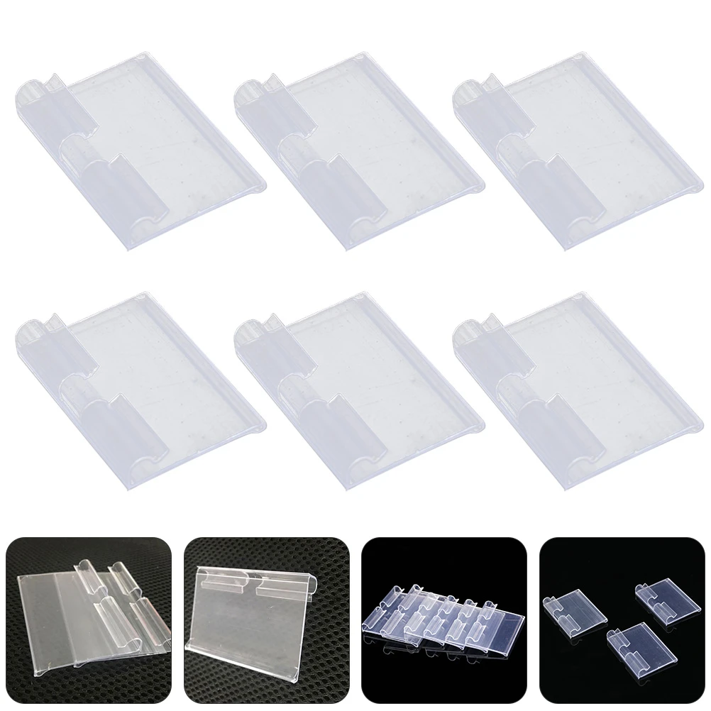 50pcs Plastic Sign Label Holders Supermarket Shelf Price Tag Labels Shelf  Tags
