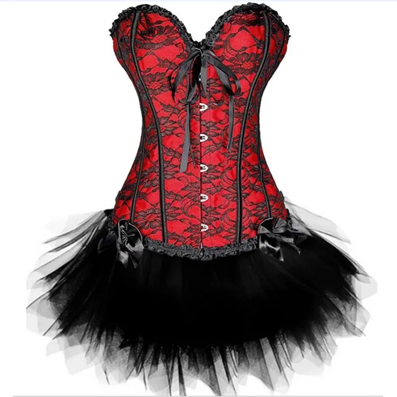 Bustiers & Corsets Corset Gothic Sexy Lingerie Satin Corselet