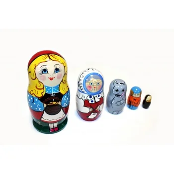 

Matryoshka on the fairy tale Little Red Riding Hood