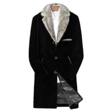 Шуба из настоящей овчины, зимняя мужская куртка, шерсть, шуба из натурального меха норки, уличная куртка, Chaqueta LSY088150 MY1615