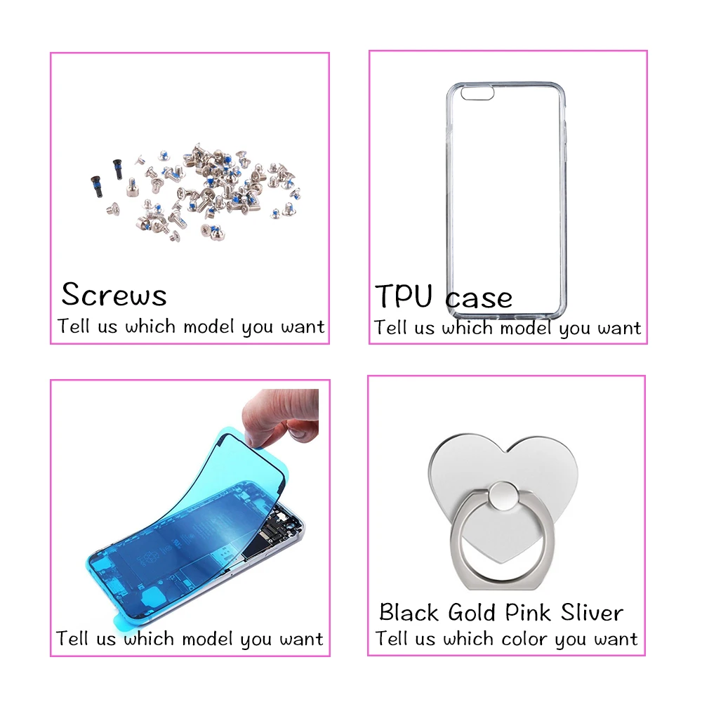 Parts for iPhone Пожизненная гарантия Замена экрана для iPhone 7 7 Plus Pantalla 3D сенсорный Digiztier lcd для iPhone 6 6s 6plus 6s Plus+ подарки - Цвет: Parts for iPhone