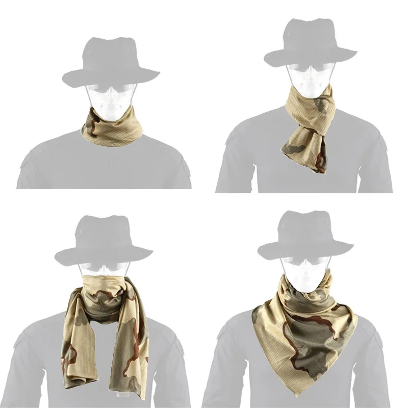 Foulard Multifonction Camouflage Outdoor 154x48 Cm – Protection Chasse, Pêche, Randonnée Et Anti-Insectes