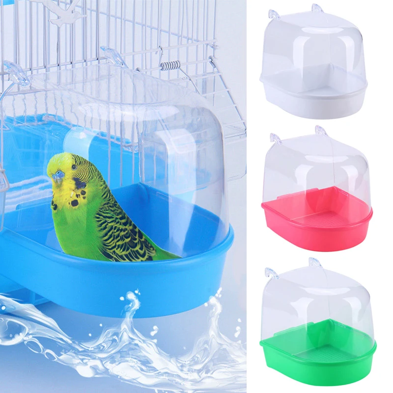 1Pc Plastic Bird Water Bath Box Bathtub Bird Bath Bird Water Bath Tub