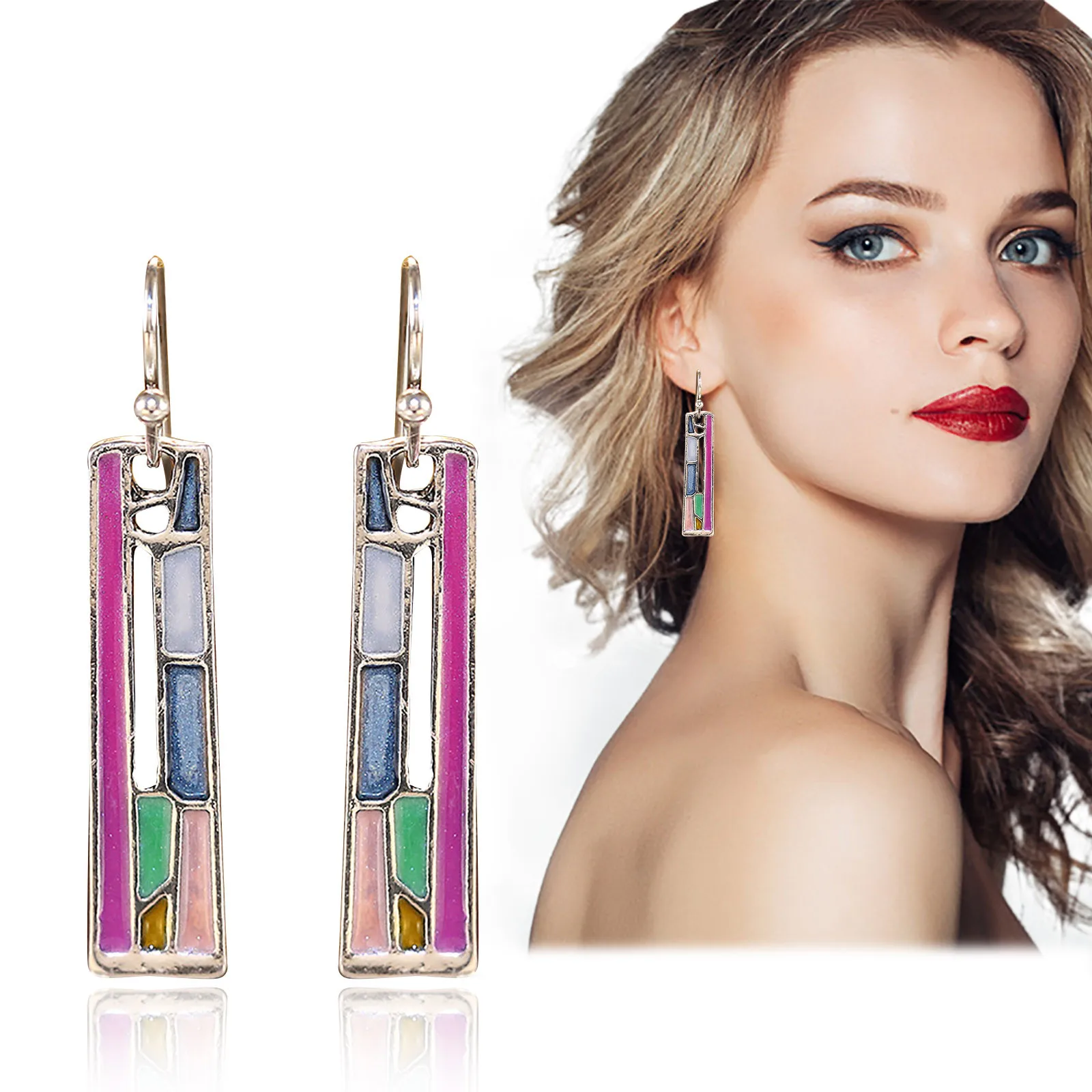 Retro Earrings European And American Handmade Creative Colorful Pendants DIY For Jewelry Making Findings | Украшения и аксессуары