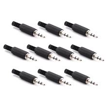 10 pièces/lot 3.5mm en plastique casque connecteur stéréo Audio mâle adaptateur de prise