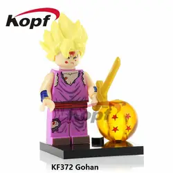 KF372 Dragon Ball Z фигурки супер героев Гохан Тянь Син Хан бардок идеальный сотовый строительные блоки действия для детей подарок игрушки