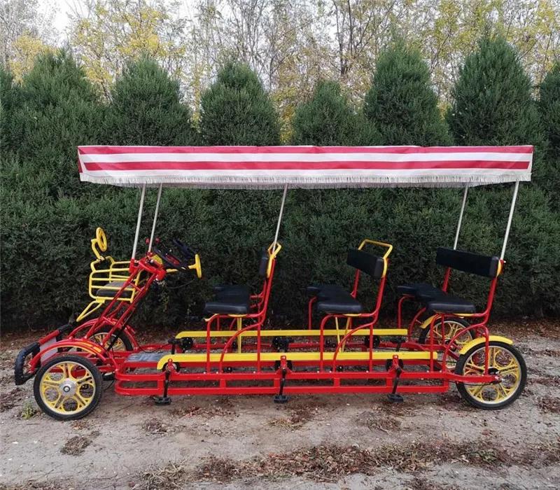 Pedale a 4 ruote a 6 posti bici in rafting per adulti bicicletta risciò  trunquadriciclo bici passeggero auto turistica con tenda da sole|Food  Processors| - AliExpress