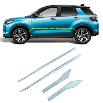 

For Toyota Raize A200 2020 Exterior Car Side Door Body Molding Cover Trim Decorative 4PCS Chrome Accessories