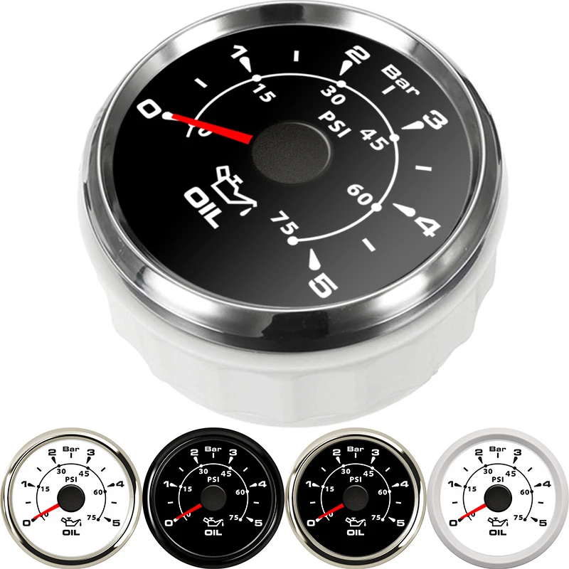 52 мм Датчик давления масла 0 150 PSI 10 бар 9 32 В Тестеры топлива цифровой