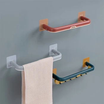 

Towel Racks For Bath Kitchen Folding Towel Rack Hanging Holder Organizer Punch-free Bathroom Cabinet Cupboard Hange