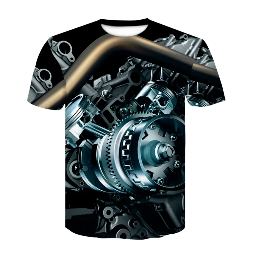 Six Maohua, новинка, суперкар, Форд Мустанг, 5,0 Л, V8, двигатель, сила сердца, футболка, 3D печать, модная футболка, camisa masculina