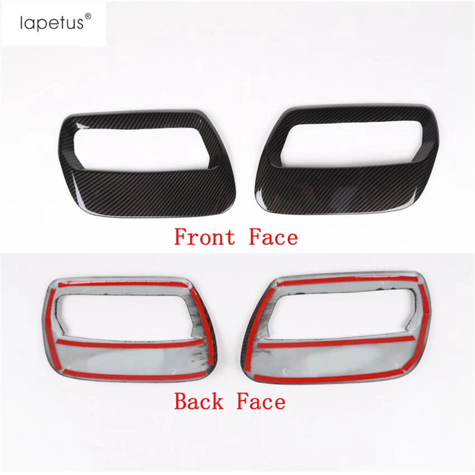 Lapetus Accessories Fit For Ford Mustang ABS Front Engine Hood Air Conditioning AC Vent Outlet Cover Kit Trim