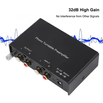 

Dual-channel Phono Preamplifier RCA Preamplifier Output Noise Cancelling Phono Turntable Preamp Record Player Preamplifiers