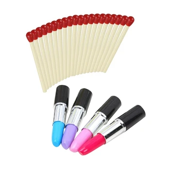 

32 Pcs Ballpoint Pen Children Gift: 20 Pcs Matchstick Sculpt Ballpoint Pen & 12 Pcs 0.5 Mm Lipstick Shape Ballpoint Pen