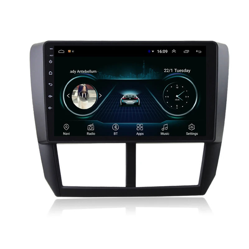 Автомобильное радио с gps-камерой Встроенный Wi-Fi микрофон с сенсорным экраном быстрая для Subaru Forester 2008-2012 " Android 8,1