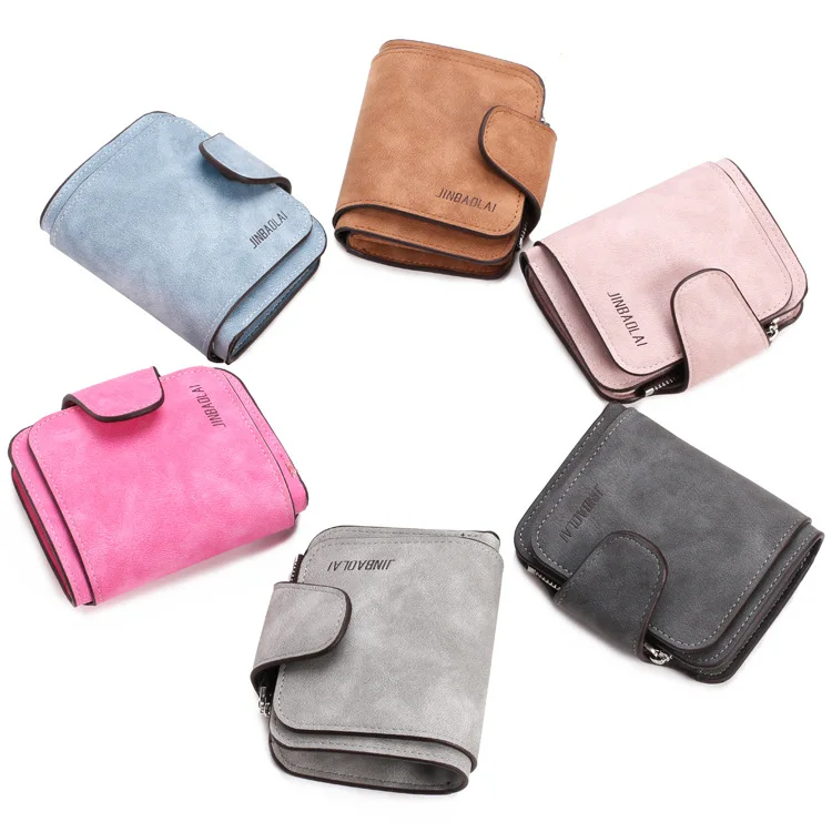 

Cute Hipster Students Wallet Women's Wallet Zipper Hasp Nubuck Leather Purse