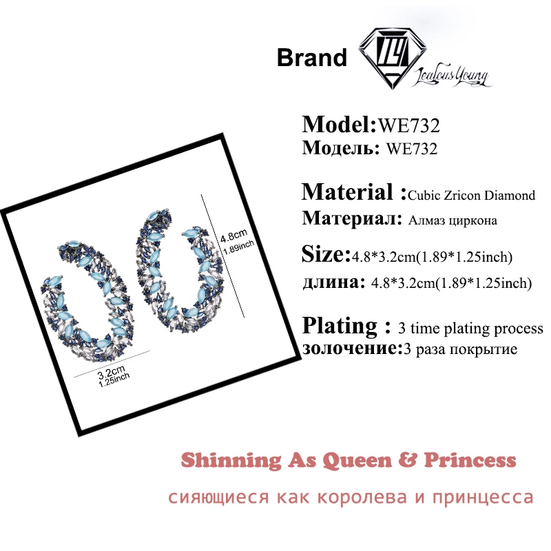 Новые винтажные большие круглые многоцветные серьги-кольца для женщин Balck Gun CZ цирконий вечерние серьги-кольца ювелирные изделия подарочные аксессуары