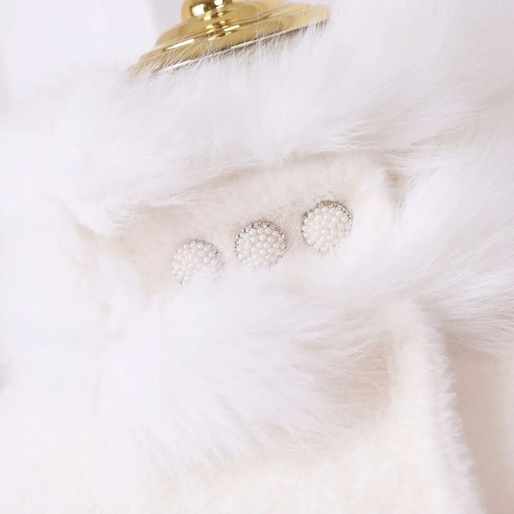 Роскошные зимние вечерние пальто из искусственного лисьего меха с меховым воротником; модная женская верхняя одежда; комплект из двух предметов; короткая юбка; пальто с длинными рукавами