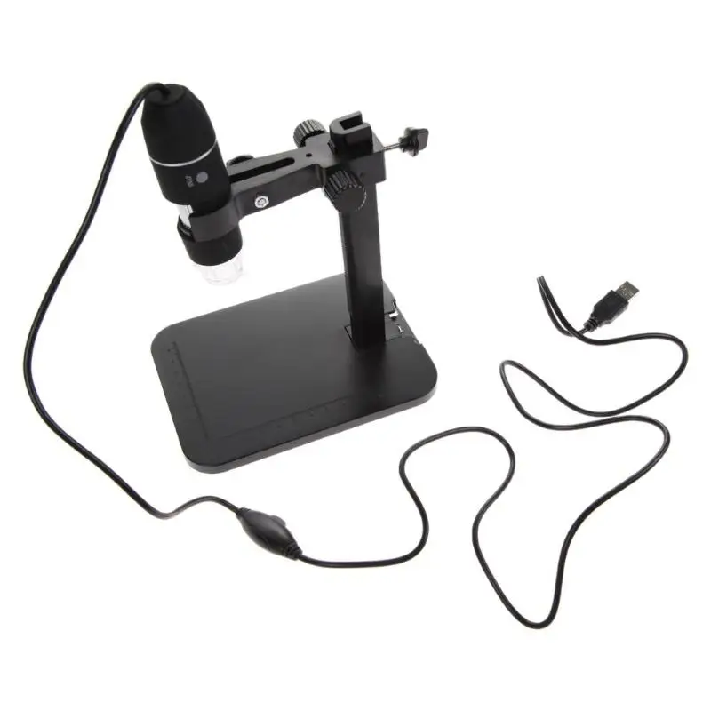 Профессиональный USB цифровой микроскоп 8 светодиодный 2M1000X электронный микроскоп Эндоскоп зум Камера лупа+ лифт стенд