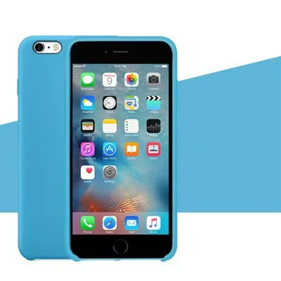 sky blue Роскошный Идеальный Логотип официальный силиконовый чехол для iPhone 11 X Xs Max Xr силиконовый чехол для iPhone 7 8 6 Plus Розничная посылка - Цвет: sky blue