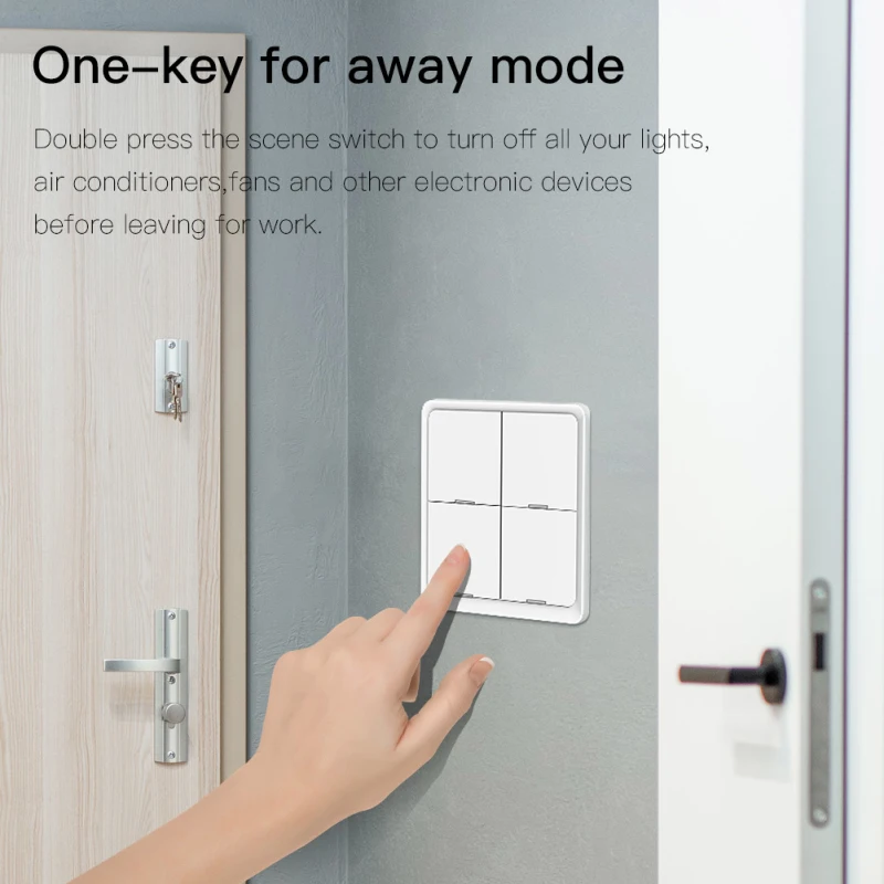 Zigbee sem Fio Controlador de Automação a Pilhas Cenário para Google Gang Tuya Cena Interruptor Botão Casa App 4 12 9 cena interruptor botão controlador de automação a