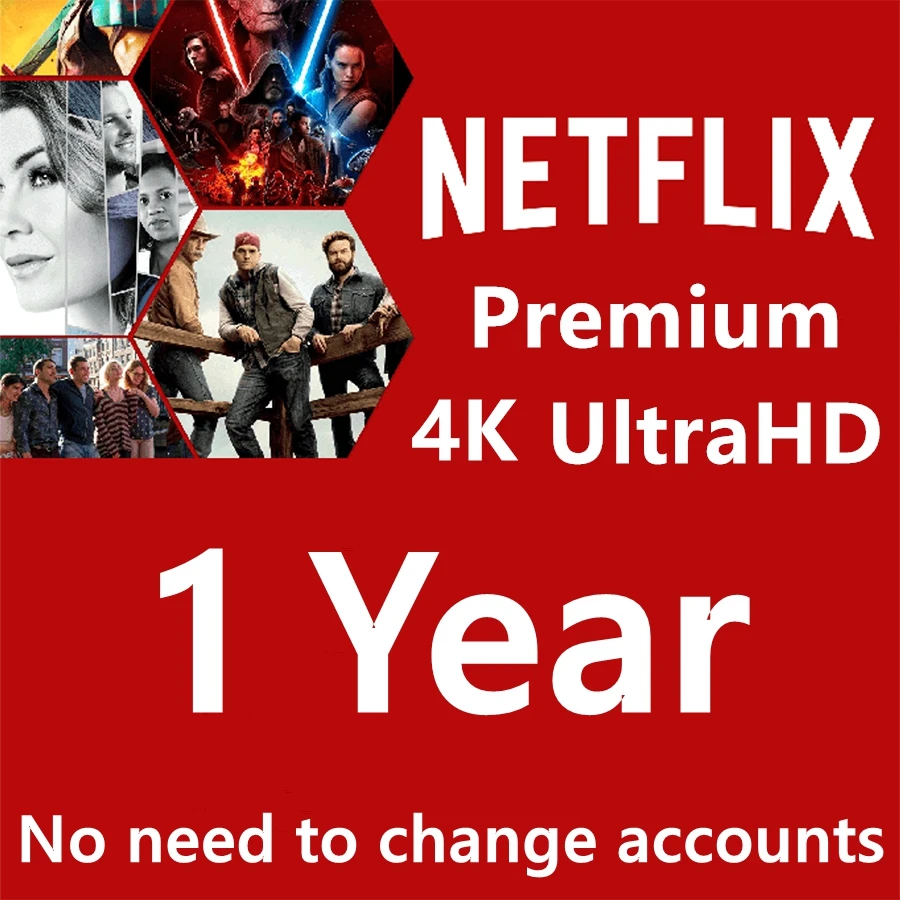 

Custom-made 1 Year Account Netflix 4K Advanced UHD Plan Supports 4 Personal Data and 1 KidFor Smart TV Phone TV stick Android