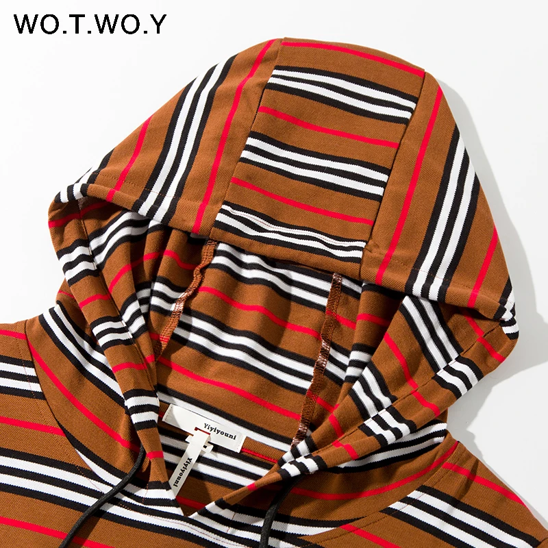 Женское платье с капюшоном WOTWOY весеннее Хлопковое трикотажное до середины икры