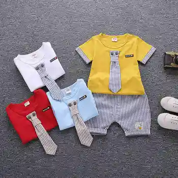 

Summer Infant Cotton Short Sleeves Clothes Kids Cotton Summer Sets Boy Clothing Sets Kids Children Boys Outfits Suits