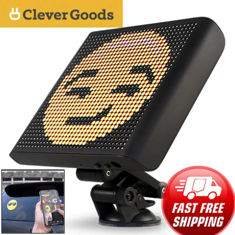 

RGB Controlled Emoji Car LED Display Screen Animated Bluetooth App Smart Remote Control Application For Car Shop