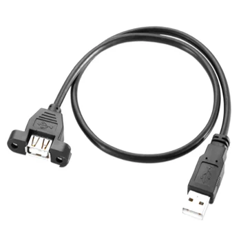

50pcs/lot 50CM/100CM/300CM USB2.0 A Female to USB 2.0 A Male panel mount Extension Sync Cable Cord