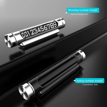 

Car Styling Temporary Parking Card Phone Number Card Plate Telephone Number Car Park Stop Notification Night Light Accessories