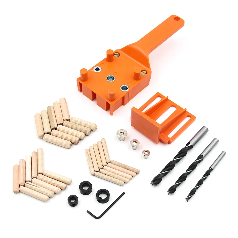 41pcs Self-centering  Doweling Jig Dowel Joints Puncher Drill Guide For Carpentry Woodworking Tools  6/8/10mm Pocket Hole Jig