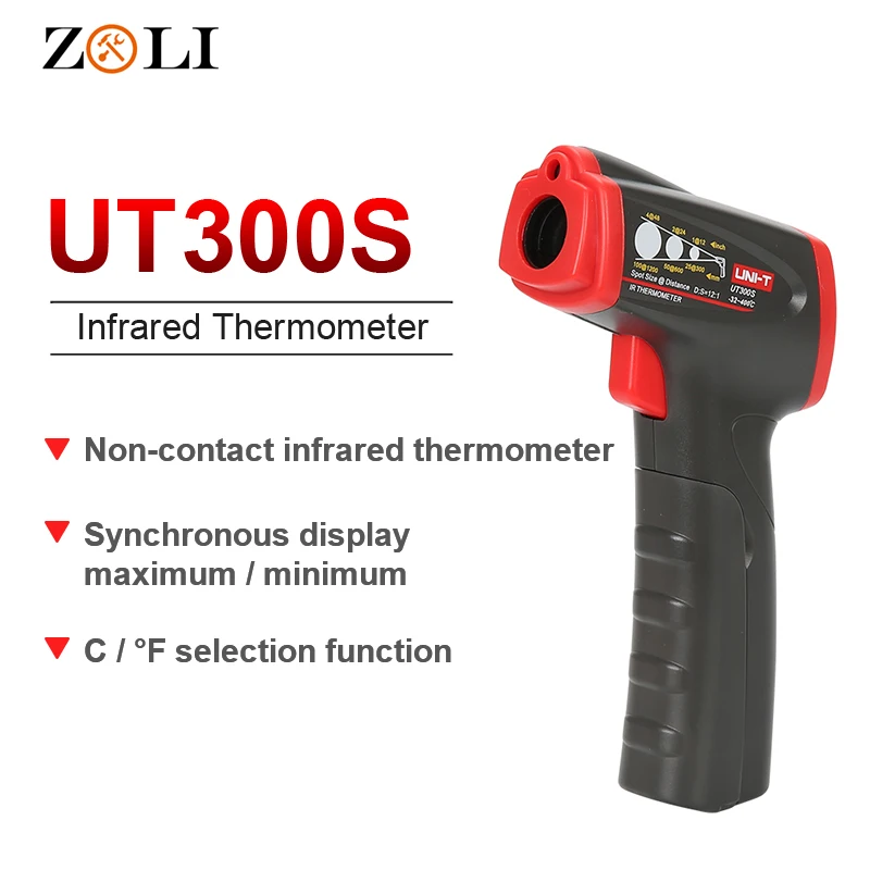 Цифровой термометр инфракрасный промышленный термометр Бесконтактный цифровой пистолет прибор для измерения температуры UNI-T UT300S