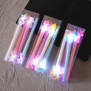 

4Pcs/Box Light Gel Pen Fine Stationery Set Dream Candy Colored Pony Unicorn Bear Cute Gifts Stationery Office School Supplies