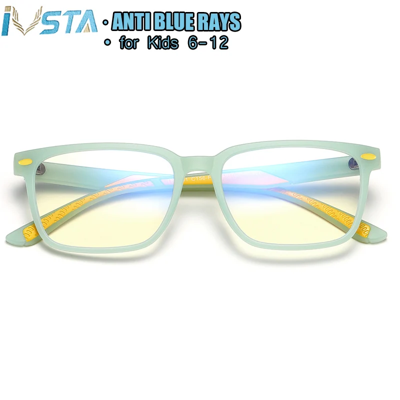 

IVSTA Computer Glasses Kids with Strap anti blue light Protective Online School Net Course Children Optical Myopia Girls Frame